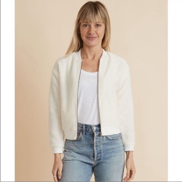 Marine Layer Jackets & Blazers - NWOT - Marine Layer Birds Eye Bomber Jacket - Size XL